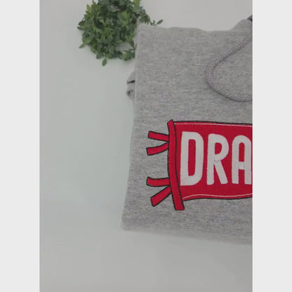 Custom Embroidered Pennant Sweatshirt With Team Name